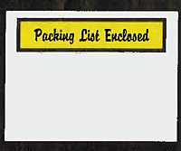 Packing List Enclosed - Yellow Background with Script Font