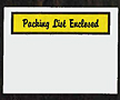 Packing List Enclosed - Yellow Background with Script Font